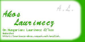 akos laurinecz business card